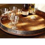 Bandeja de servicio  Lazy Susan Barrel de madera