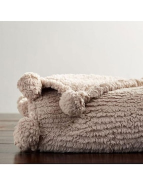 Frazada de tejido jersey Cozy Pom Pom