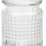 Frasco de almacenamiento Pressed Glass