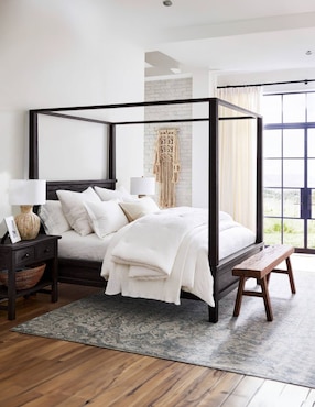 Cama Farmhouse de madera queen size