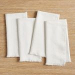 Set de servilletas Frayed Oversized de lino 4 piezas