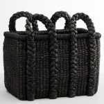 Canasta con forma rectangular Beachcomber Handwoven de jacinto de agua