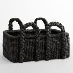 Canasta con forma rectangular Beachcomber de jacinto de agua