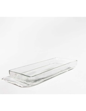 Charola Hammered Glass de vidrio