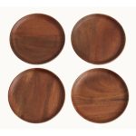 Set de portavasos Chateau Wood de madera 4 piezas