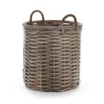 Canasta con forma redondo Pottery Barn Aubrey de mimbre