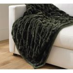 Frazada de tejido plano Faux Fur Ruched