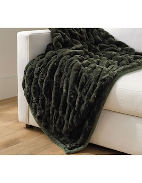 Frazada de tejido plano Faux Fur Ruched