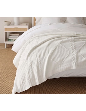 Cobija de tejido punto Cable Knit