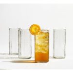 Set vaso High Ball Hammered de vidrio con 4 piezas