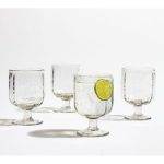 Set de copas para agua Hammered de vidrio