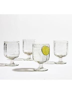 Set de copas para agua Hammered de vidrio