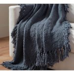 Frazada de tejido jersey Fuzzy Fringe
