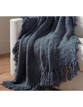 Frazada de tejido jersey Fuzzy Fringe