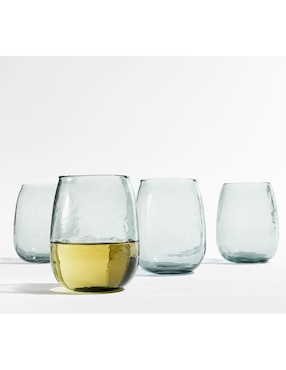 Set vasos Hammered de vidrio con 4 piezas