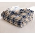 Cobija de tejido plano Heathered Check