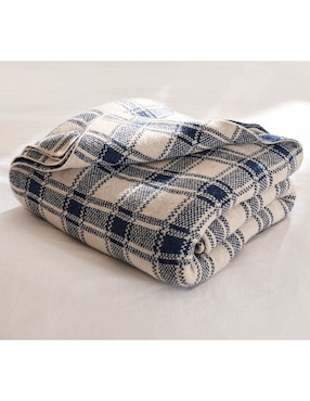 Cobija de tejido plano Heathered Check