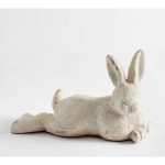 Figura decorativa de irregular White Stone Bun de terracota