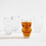 Set vaso Doble Pack Skull de vidrio con 4 piezas