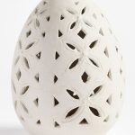 Figura decorativa de huevo Rustic Easter de arcilla