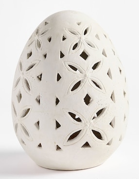 Figura decorativa de huevo Rustic Easter de arcilla