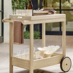 Carrito de bar Pottery Barn Saratoga Outdoo madera