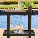 Carrito de bar Pottery Barn Malibu de metal