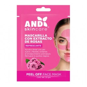 MASCARILLA FACIAL PEEL OFF EXTRACTO DE ROSAS$10